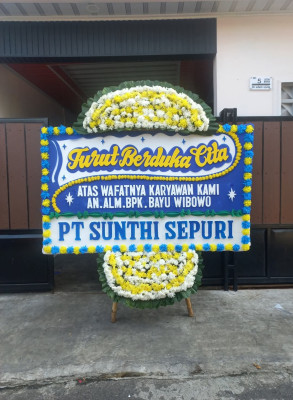 Papan Bunga Duka di Suwela